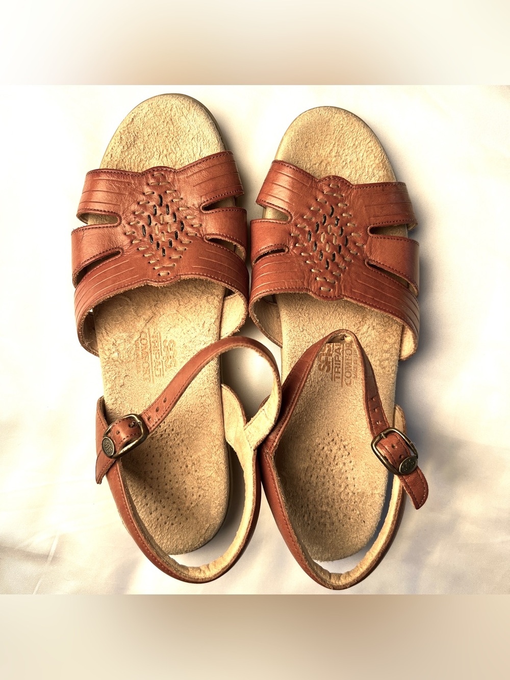 SAS Huarache Antique Tan Leather Sandals Women’s 9 S Slim - Picture 6 of 7